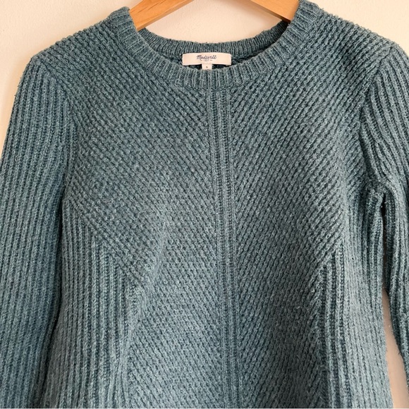 Madewell Sophia Heather Spruce Ribbed Sweater Size Small - Picture 6 of 13